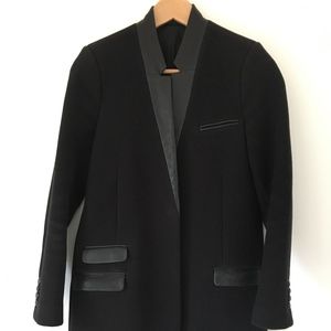 The Kooples Wool, Cashmere & Leather Women's Coat
